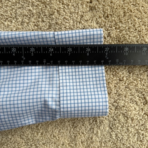 Duluth Trading Co Wrinklefighter Blue Check Button Down Shirt 3XL - Picture 9 of 9